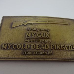 My Gun Brass Belt Buckle